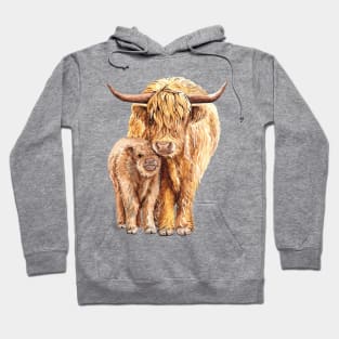 Yak Mom BAby Hand Drawn Hoodie